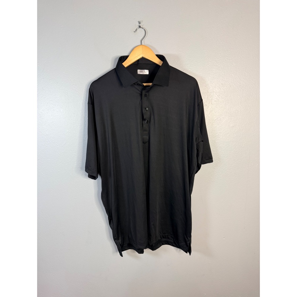Collars & Co Featherweight Relaxed Mens 2X Large Black Short Sleeve Polo Shirt